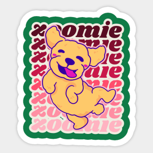 dog zoomie Sticker